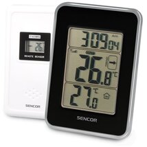 Sencor SWS 25 BS fekete időjárás állomás vezeték nélküli hőérzékelővel