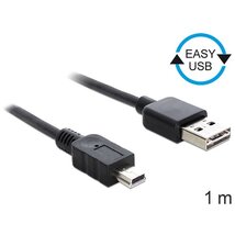 Delock 83362 EASY-USB 2.0 -A apa > USB 2.0 mini apa 1 m kábel Delock 83362 EASY-USB 2.0 -A apa > USB 2.0 mini apa 1 m kábel
