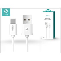 Devia ST993405 Smart 1m USB Type-C v2.0 fehér adatkábel Devia ST993405 Smart 1m USB Type-C v2.0 fehér adatkábel