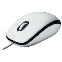 Logitech Egér - M100 (Vezetékes Optikai, USB, 1000 DPI, Fehér)