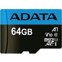 ADATA Memóriakártya MicroSDXC 64GB + Adapter UHS-I CL10 (100/25) ADATA Memóriakártya MicroSDXC 64GB + Adapter UHS-I CL10 (100/25)