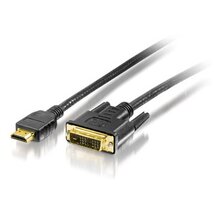 Equip Kábel - 119322 (HDMI-DVI(18+1) kábel, aranyozott, 2m)