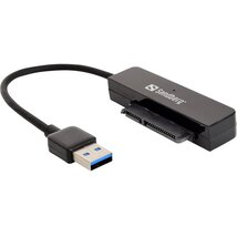 Sandberg Kábel Átalakító - USB3.0 to SATA Link (fekete; USB bemenet - SATA 2,5" kimenet; max.5 Gbit/sec)