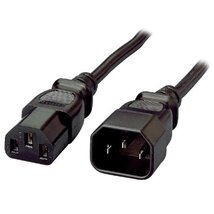 Equip Tápkábel - 112100 (PC tápkábel hosszabbító, C13/F-C14/M, fekete, 1,8m)