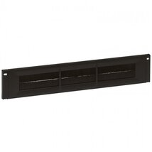 Legrand vízszintes fésűs rendező panel - 2U, 19", átmenő kivágással, gyorspánttal rögzítés, műanyag, LCS2