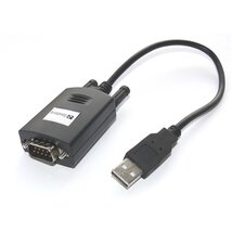 Sandberg Kábel Átalakító - USB to Serial Link (fekete; USB bemenet - RS232 9pin kimenet; 30cm)