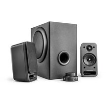 WaveMaster Hangszóró 2.1 - MX3+ (50W RMS, Fa mélynyomó, 3,5mm jack, RCA, Fekete)