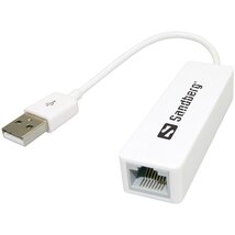 Sandberg Kábel Átalakító - USB to Network Converter (fehér; USB bemenet - RJ45 kimenet; 10/100Mbps)