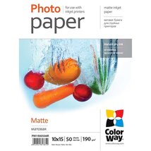 COLORWAY Fotópapír, prémium Matt, 190 g/m, 10x15, 50 lap