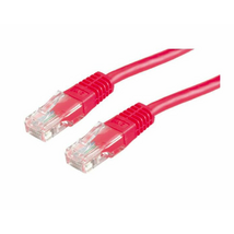 ROLINE Patch kábel, UTP, CAT5e, 0,5m piros