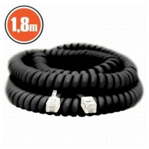 Cable Delight RJ10 Rugós telefonkábel 1,8m Fekete