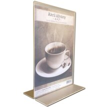 A4 "T" víztiszta 2 mm akril laptartó