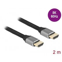 DELOCK kábel HDMI male/male összekötő 8K 60Hz 48 Gbps Certified, 2m, szürke DELOCK kábel HDMI male/male összekötő 8K 60Hz 48 Gbps Certified, 2m, szürke