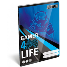Lizzy Bossteam Gamer 4Life 22969101 FSC A5 40 lapos tűzött kockás füzet