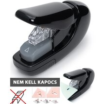 Plus Japan mini kapocsnélküli fekete tűzőgép