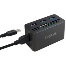 Logilink CR0042 USB 3.0 Hub with All-in-One Card Reader