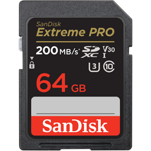 Sandisk EXTREME PRO 64GB SDXC MEMORY CARD 200MB/S 90MB/S UHS-I CL. 10