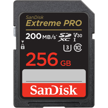 Sandisk EXTREME PRO 256GB SDXC MEMORY CARD 200MB/S 140MB/S UHS-I CL 10 Sandisk EXTREME PRO 256GB SDXC MEMORY CARD 200MB/S 140MB/S UHS-I CL 10