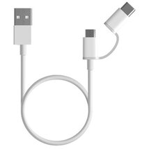 Xiaomi Mi 2-in-1 USB-A to Micro USB/USB Type-C kábel 1 m, fehér - SJV4082TY