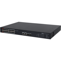 Dahua PoE switch - PFS3220-16GT-240 (16x 1Gbps at/af PoE + 2x 1Gbps + 2x SFP, 240W)
