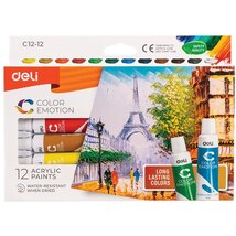 Deli Color Emotion 12ml 12db/csomag akrilfestékkészlet