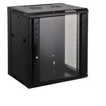 Manhattan Rackszekrény - 19" fali kivitel (12U, 635 (h) x 570 (w) x 450 (d) mm, Flatpack, Fekete)