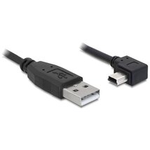 Delock USB 2.0-A apa - USB mini-B 5 tűs könyök apa átalakító kábel, 3m Delock USB 2.0-A apa - USB mini-B 5 tűs könyök apa átalakító kábel, 3m