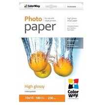 COLORWAY Fotópapír, magasfényű (high glossy), 230 g/m2, 10x15, 100 lap