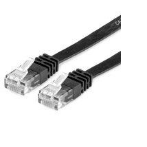 ROLINE Patch kábel VALUE UTP CAT6 lapos kivitel, Fekete 1m