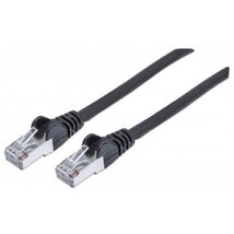 Manhattan Kábel - S/FTP Patch (RJ45 to RJ45, Cat7 600Mhz, LSOH, 100% réz, 0.5m, Fekete)