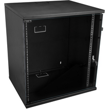 S-Link Rackszekrény - 12U 19" fali kivitel (530x400mm, Flatpack, fekete)