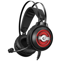 Rampage Fejhallgató - RM-K29 THUNDER (mikrofon, 3,5 mm Jack, hangerőszabályzó, nagy-párnás, fekete, RGB LED)