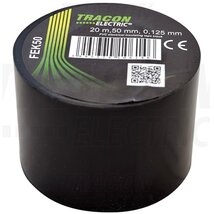Tracon FEK50 20 mm x 50 m fekete szigetelőszalag