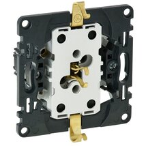 Legrand 753026 Valena InMatic gyermekvédelemmelrugós vezetékbekötéssel 2x2P+F csatlakozóaljzat