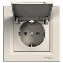 Schneider EPH3100123 ASFORA csapfedeles/csavaros/kerettel/bézs 2P+F csatlakozóaljzat Schneider EPH3100123 ASFORA csapfedeles/csavaros/kerettel/bézs 2P+F csatlakozóaljzat