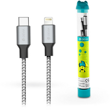 Devia ST348297 Quick Charge 1m 3A Type-C-Lightning ezüst/fekete adat- és töltőkábel Devia ST348297 Quick Charge 1m 3A Type-C-Lightning ezüst/fekete adat- és töltőkábel
