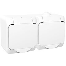 Schneider WDE000523 CEDAR PLUS GYV/csapófedéllel/IP44 fehér 2x2P+F csatlakozóaljzat Schneider WDE000523 CEDAR PLUS GYV/csapófedéllel/IP44 fehér 2x2P+F csatlakozóaljzat