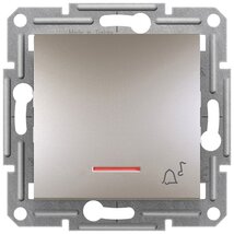 Schneider EPH1700169 ASFORA jelzőfényes/csengőjel/rugós bekötés/bronz egypólusú nyomó Schneider EPH1700169 ASFORA jelzőfényes/csengőjel/rugós bekötés/bronz egypólusú nyomó