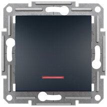 Schneider EPH1600171 ASFORA jelzőfényes/rugós bekötés/antracit egypólusú nyomó Schneider EPH1600171 ASFORA jelzőfényes/rugós bekötés/antracit egypólusú nyomó