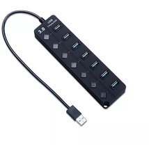 BLACKBIRD USB 3.0 HUB 7 port, kapcsolóval