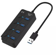 BLACKBIRD USB 3.0 HUB 4 port, kapcsolóval