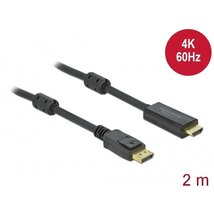 DELOCK kábel Displayport 1.2 to HDMI 4K 60Hz aktív, 2m
