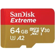 SANDISK Extreme microSDXC 170/80MB/s A2 C10 V30 UHS-I U3 64GB