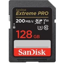 SANDISK Extreme Pro SDXC 200/90MB/s UHS-I U3 V30 128GB SANDISK Extreme Pro SDXC 200/90MB/s UHS-I U3 V30 128GB
