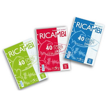 Pigna Ricambi A4 40 lapos fehér kockás gyűrűs könyv betét Pigna Ricambi A4 40 lapos fehér kockás gyűrűs könyv betét