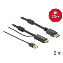 DELOCK kábel HDMI to Displayport 4K 30Hz, 2m DELOCK kábel HDMI to Displayport 4K 30Hz, 2m