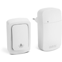 Delight digitális elem- és vezetéknélküli csengő, 38 dallam, kinetic/AC, Fehér Delight digitális elem- és vezetéknélküli csengő, 38 dallam, kinetic/AC, Fehér