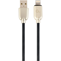 Gembird CC-USB2R-AMLM-2M-R Premium rubber 8-pin charging and data cable 2 m Black