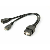 Gembird A-OTG-AFBM-04 USB OTG AF + Micro BF to Micro BM cable 0,15m Black