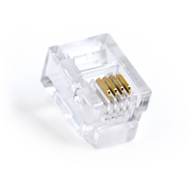 Gembird RJ11/MP-6P4C/100 Modular plug (15u") 100 pcs per polybag